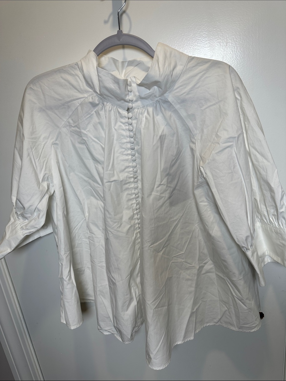 The Kooples White Button-Up High-Neck Blouse (16)